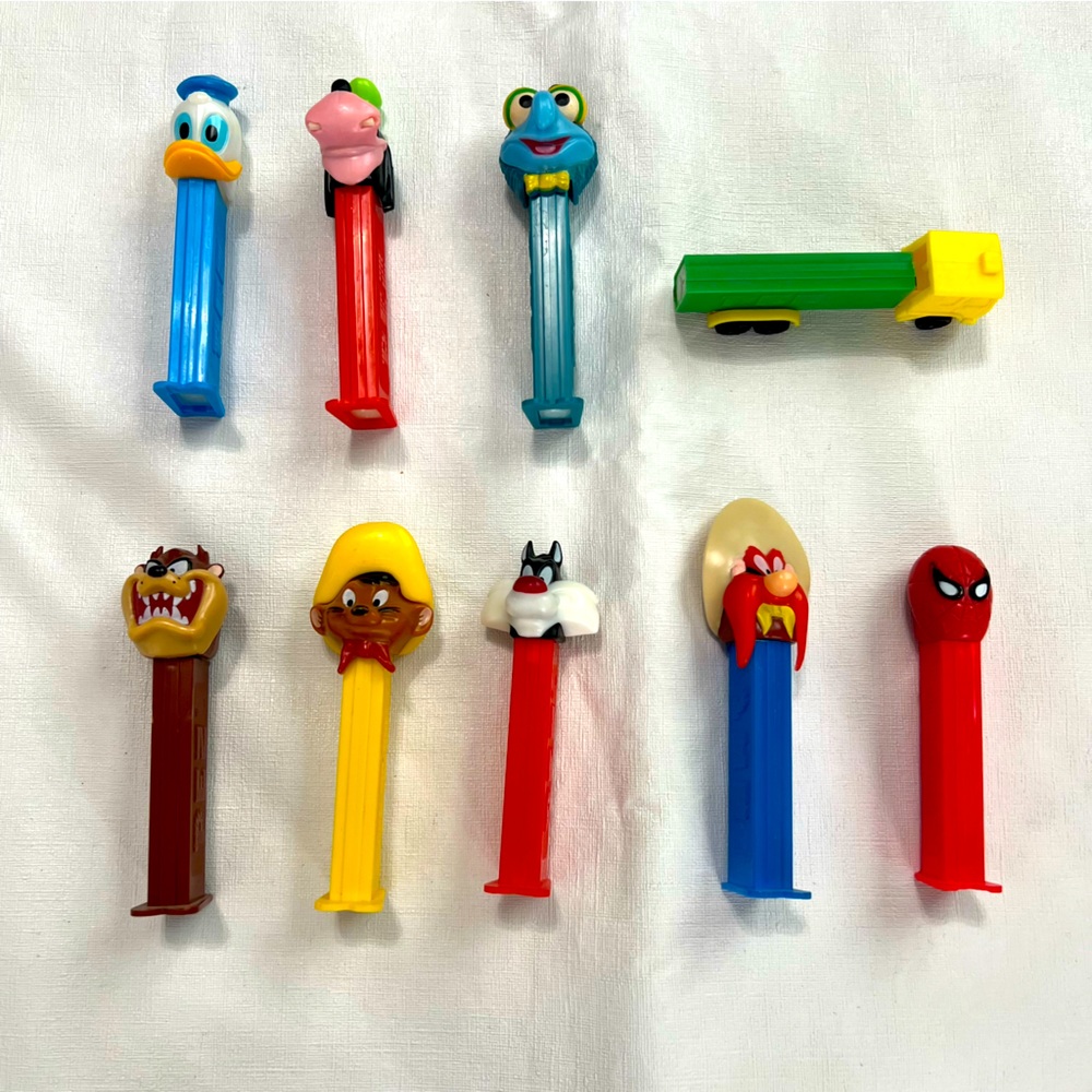 Vintage Pez Dispenser Lot of 9 Disney, Muppets, Looney Tunes & more